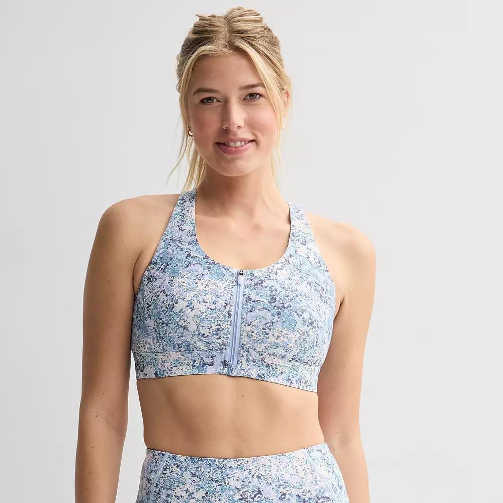 Women's Tek Gear® Ultrastretch Medium Support Sports Bra, Blue Spots Product Image