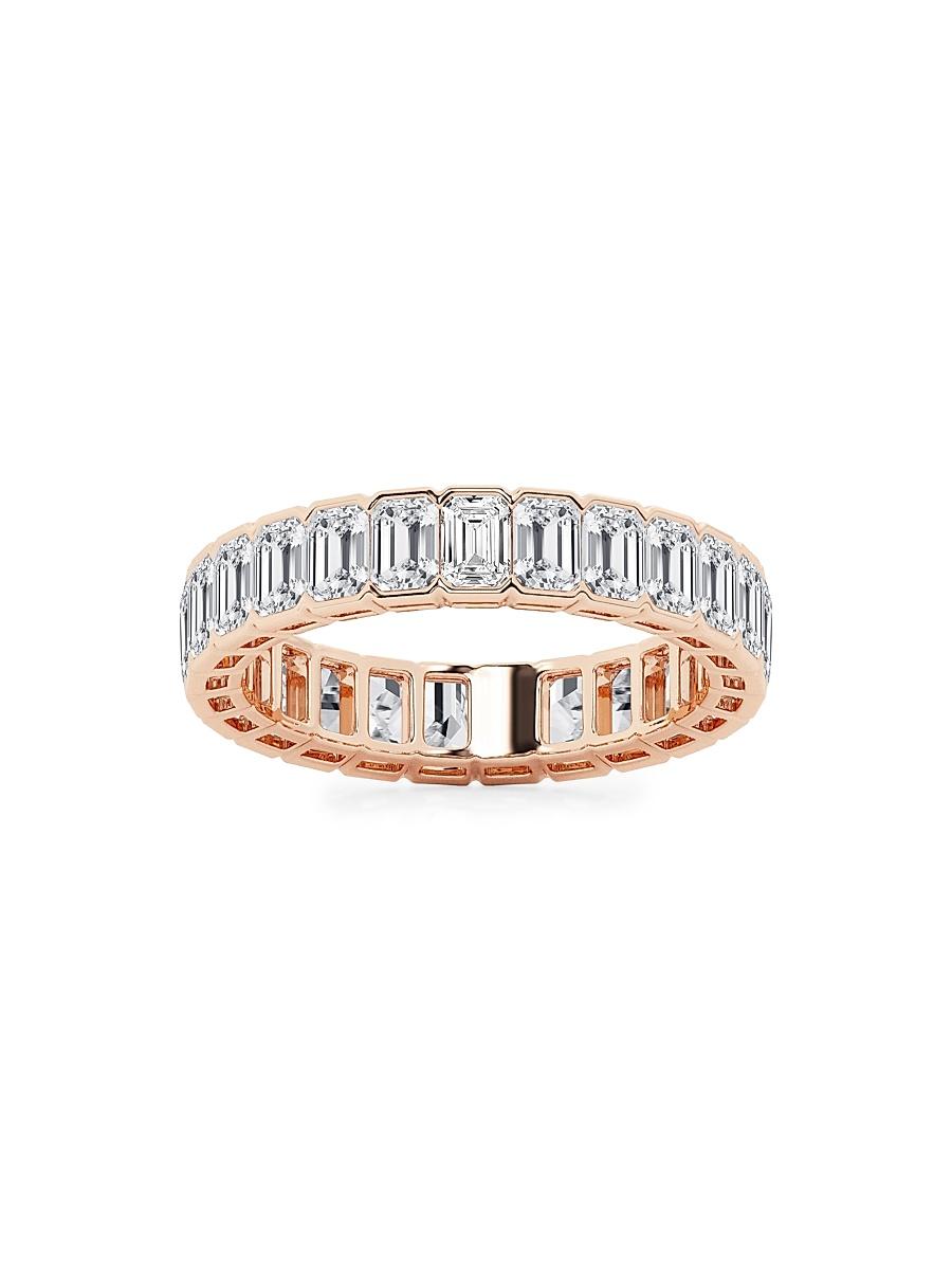 Womens 14K Rose Gold & Emerald-Cut Lab-Grown Diamond Eternity Band/2.00-5.00 TCW Product Image
