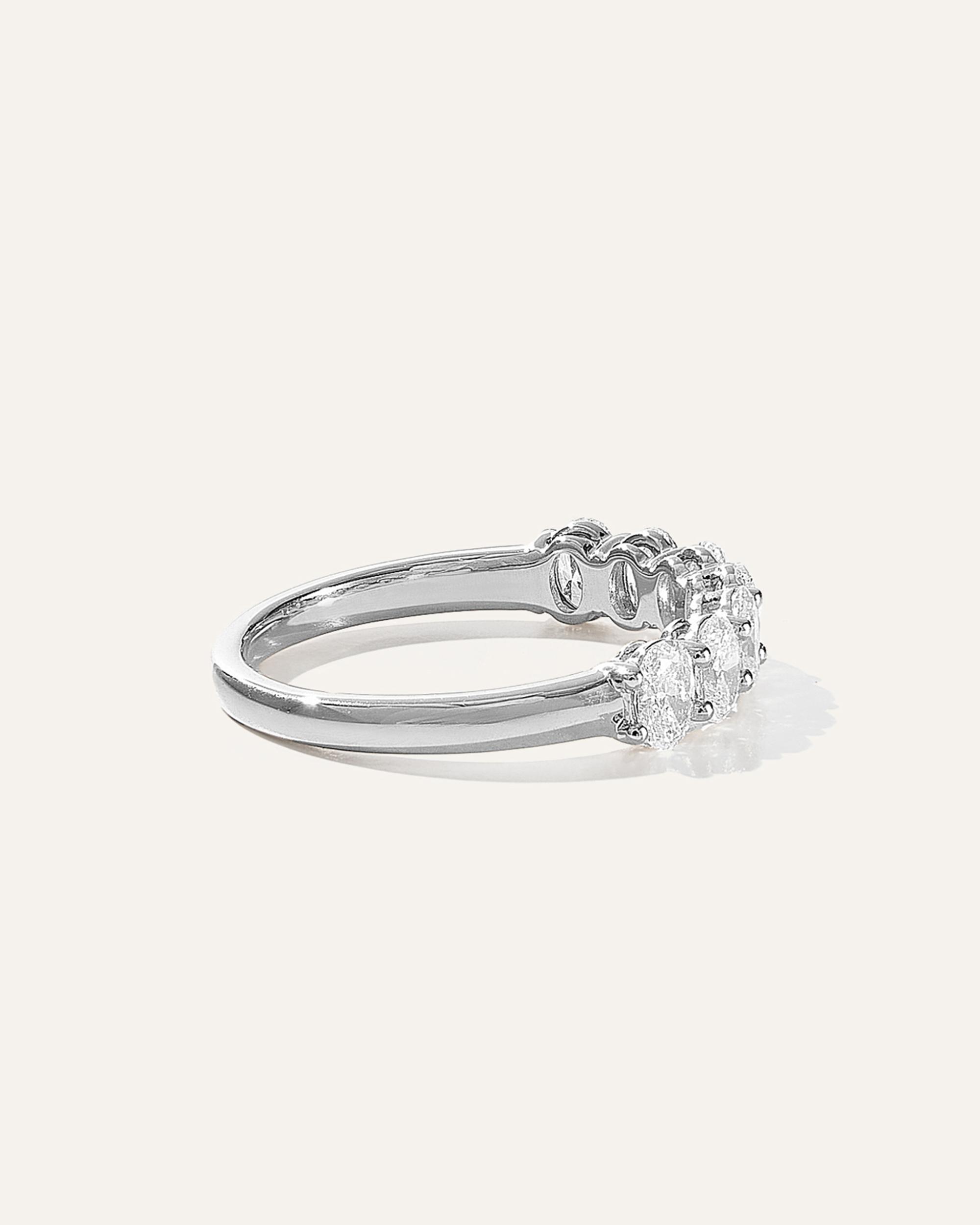Quince | Women's Lab Grown Diamond Oval Seven Stone Band Rings Product Image