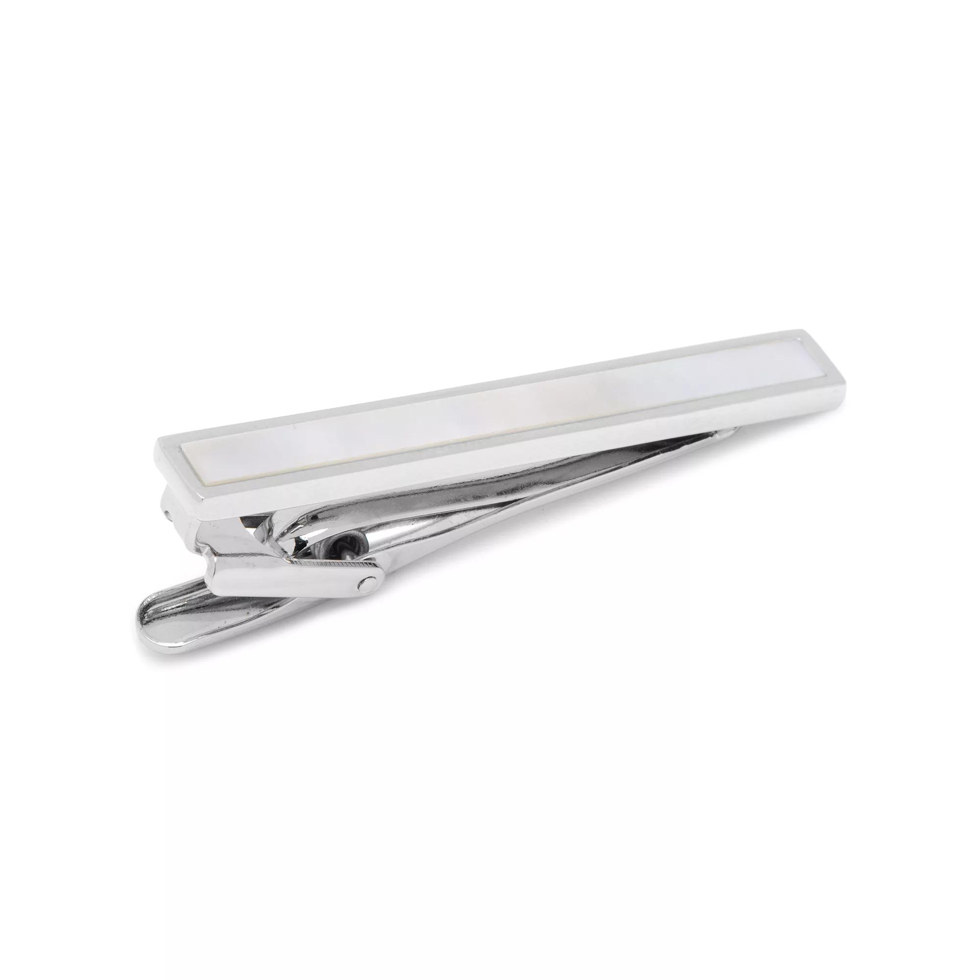 Men's Cuff Links, Inc. Mother-of-Pearl Inlay Tie Clip, White Product Image