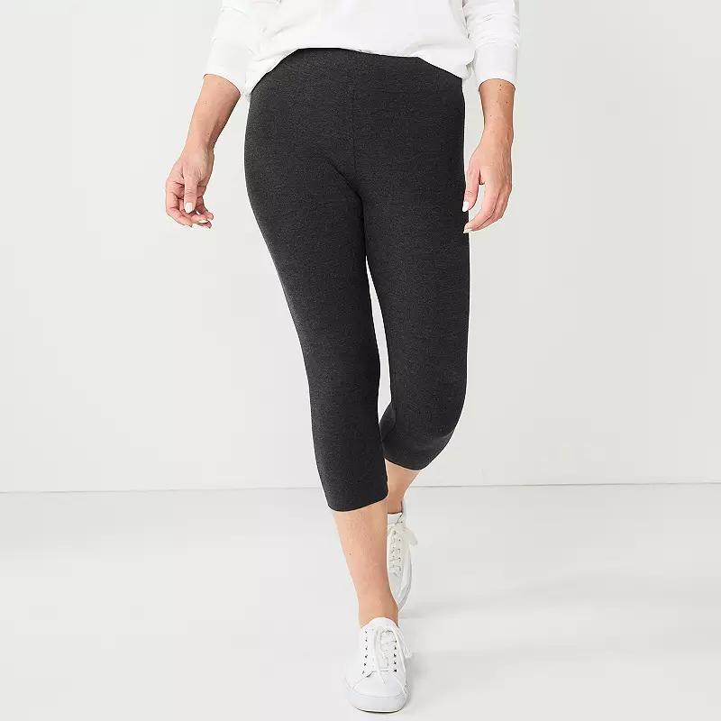 Women's Sonoma Goods For Life® Wide-Waistband Capri Leggings,  Product Image