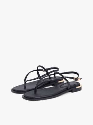 Metallic Accent Leather Sandal Product Image