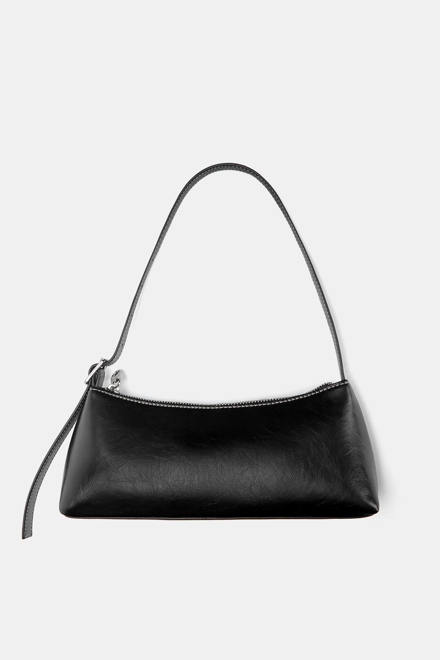 Long shoulder bag with topstitching Product Image