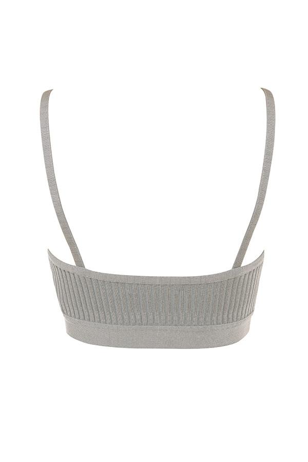 Evie  grey marl bandage bralette - sale Product Image