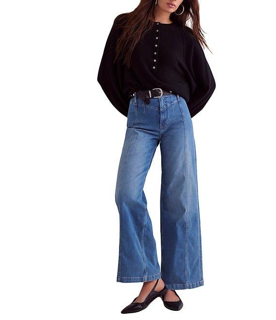 Free People Libre High Rise Wide Leg Stretch Denim Jeans Product Image