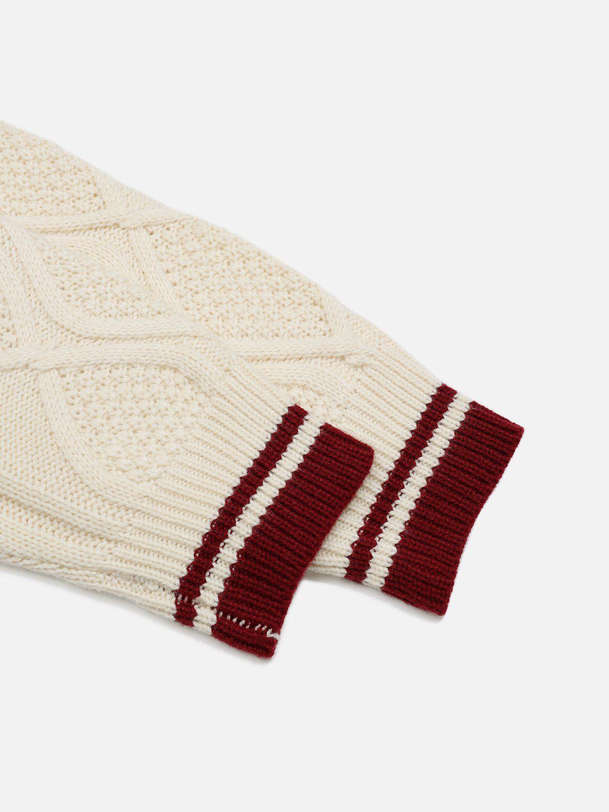 Aelfric Eden Color Blocking Star V-Neck Cardigan Product Image