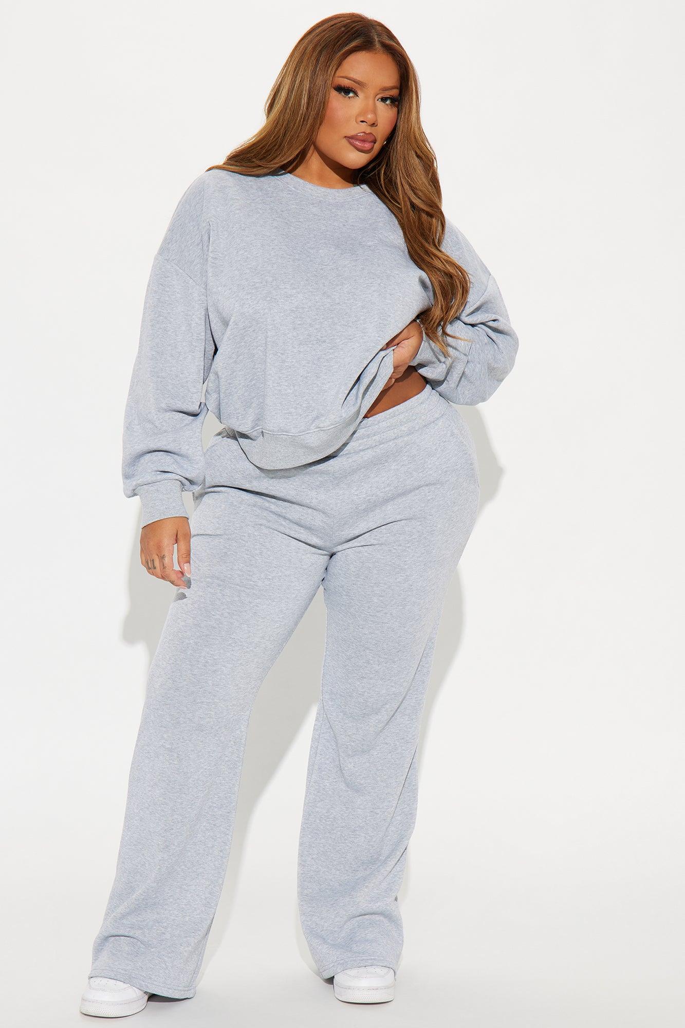 Candice Lounge Crew Neck - Heather Grey Product Image