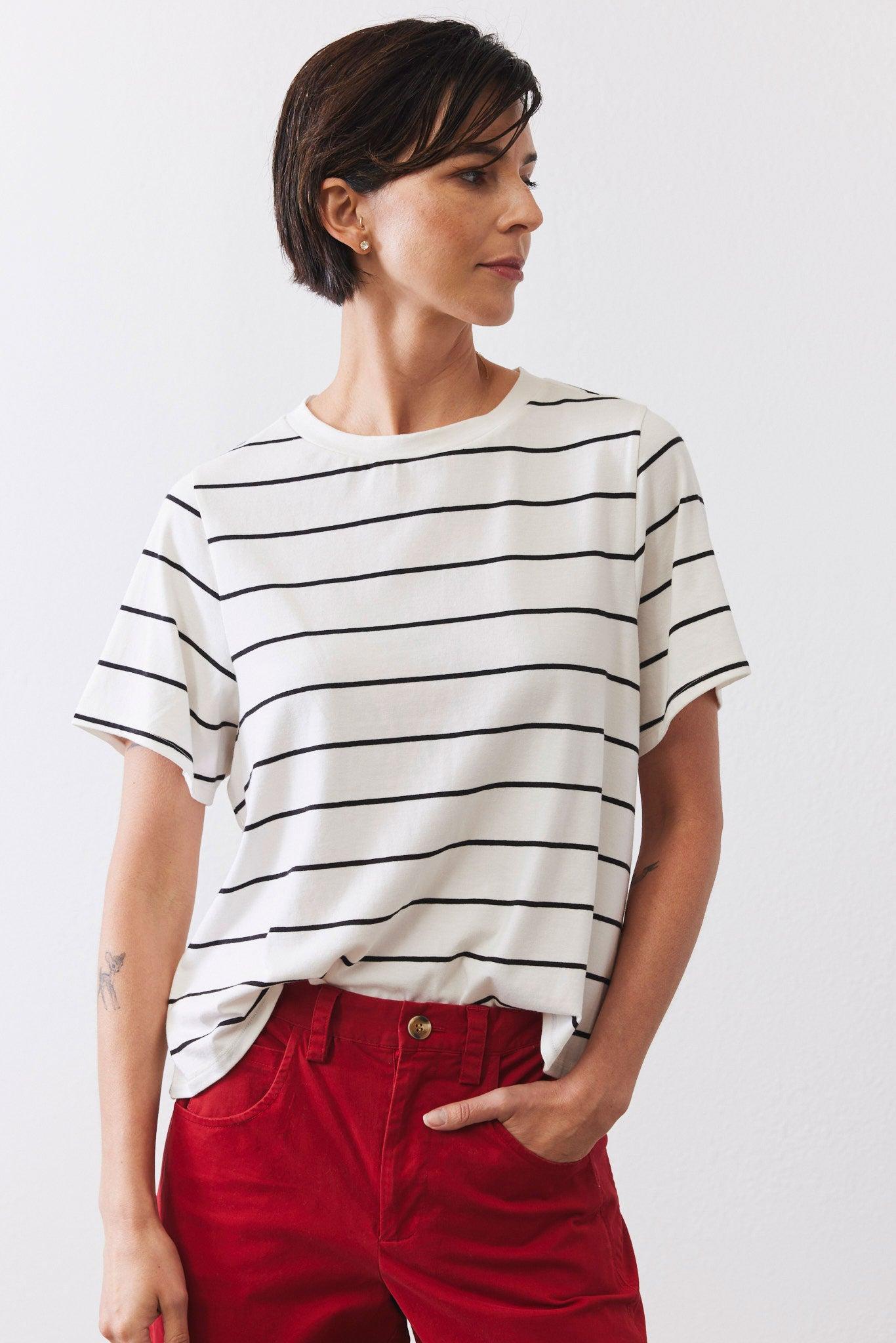 Relaxed Striped Lounge Top Product Image