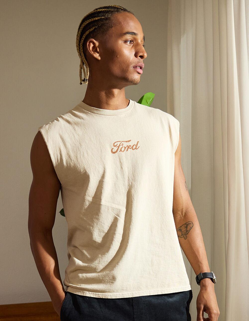 FORD Bronco Mens Muscle Tee - SAND Product Image