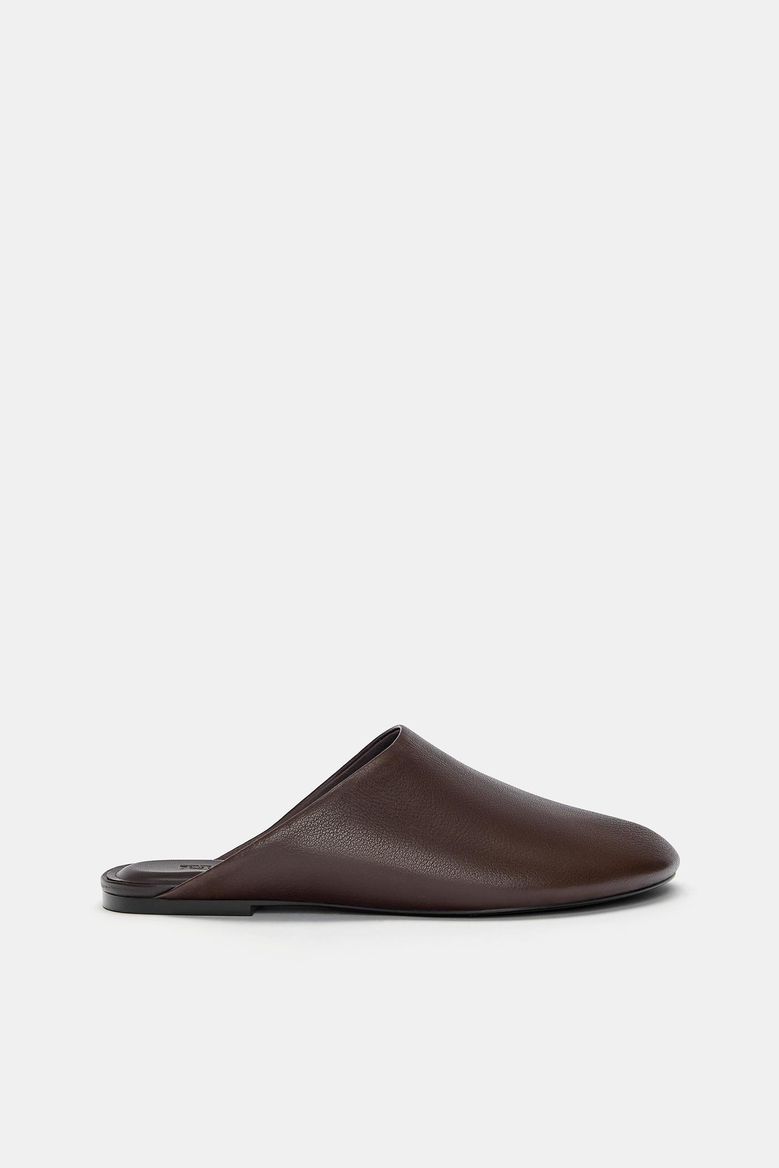 Flat leather mules Product Image