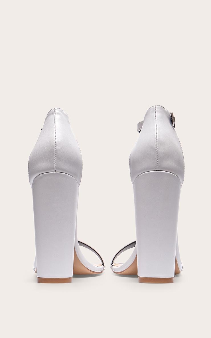 White May Blocked Heeled Sandal Product Image