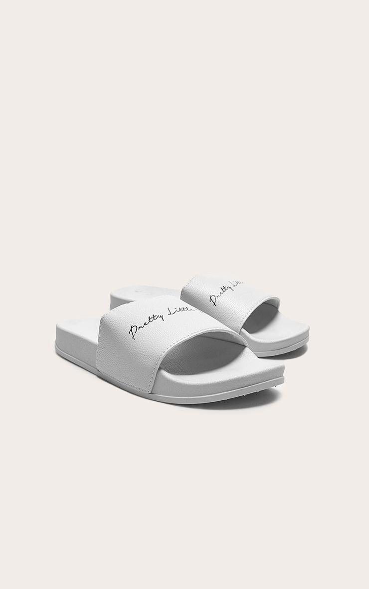 PRETTYLITTLETHING White Slides Product Image
