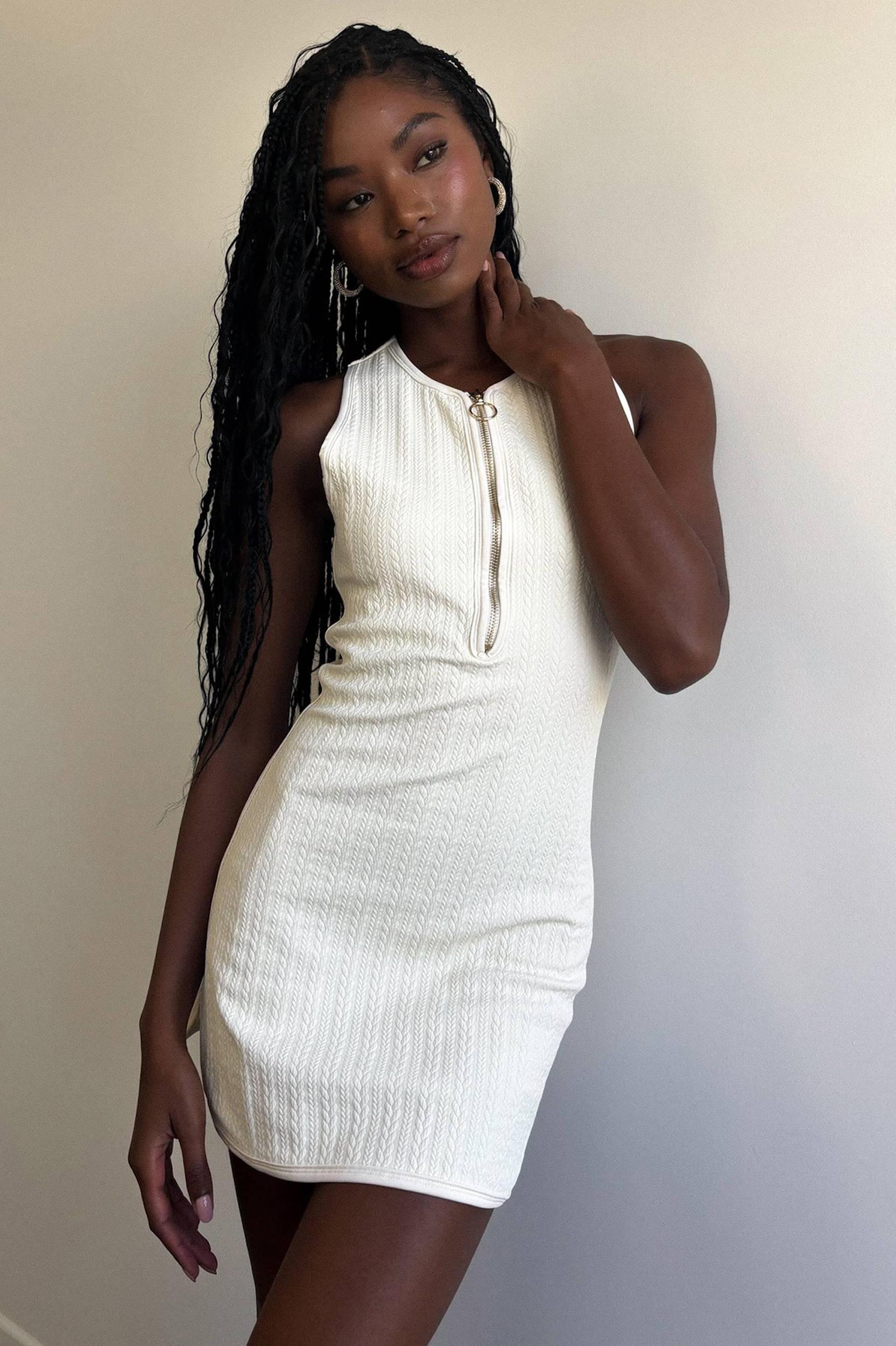 Matilda Dress Cream Cable Product Image