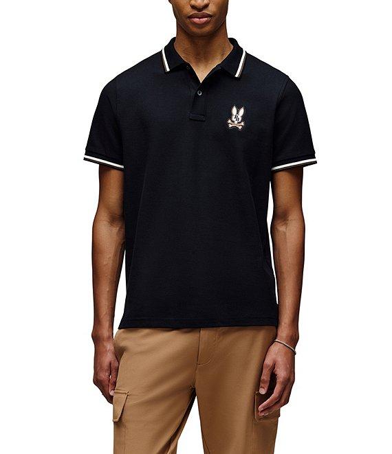 Psycho Bunny Wade Pique Short Sleeve Polo Shirt Product Image