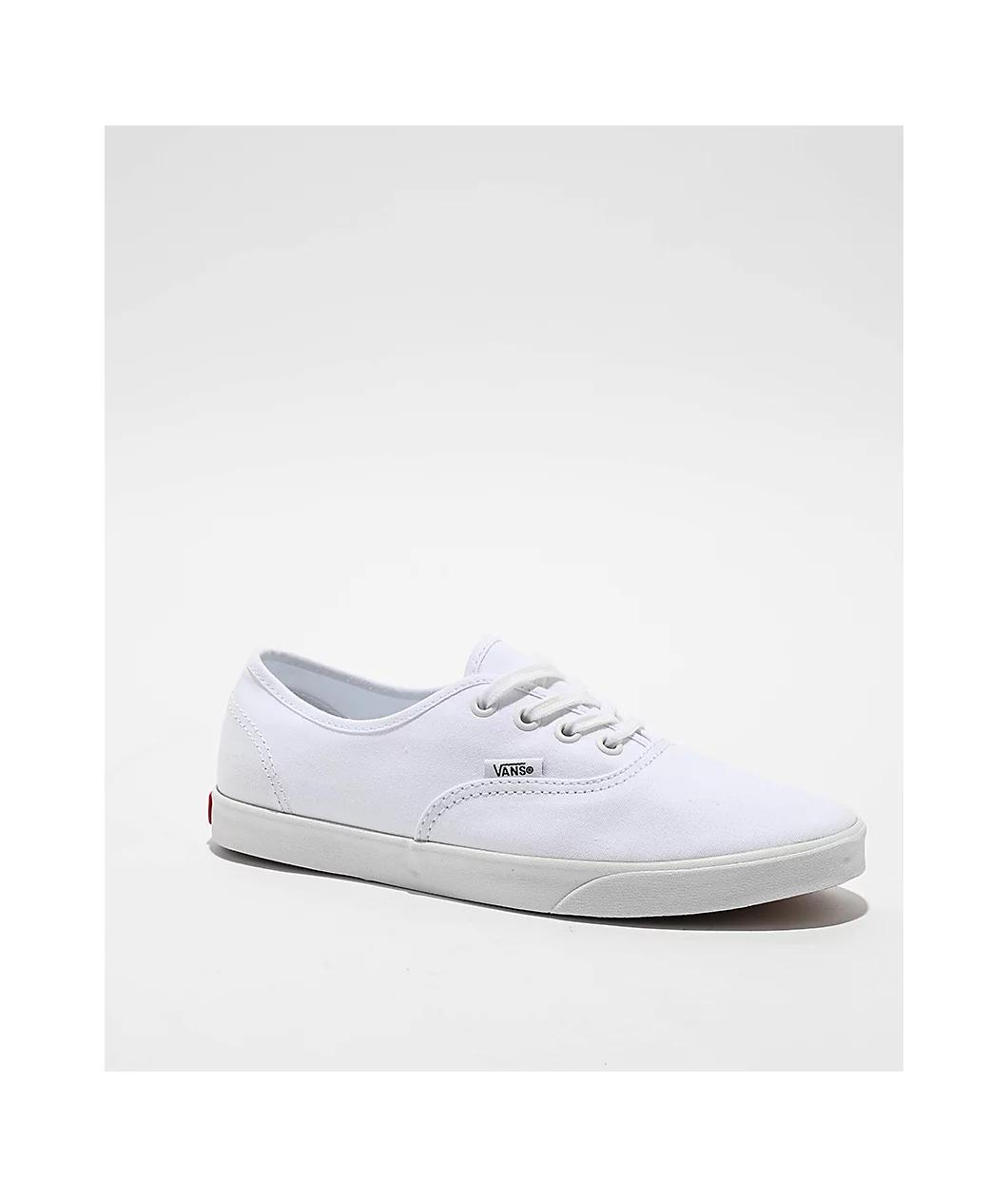 Vans Authentic Lowpro Black & White Skate Shoes Product Image