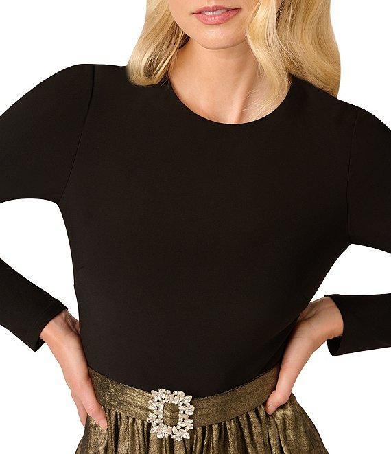 Adrianna Papell Jersey Metallic Skirt Mini Dress Product Image