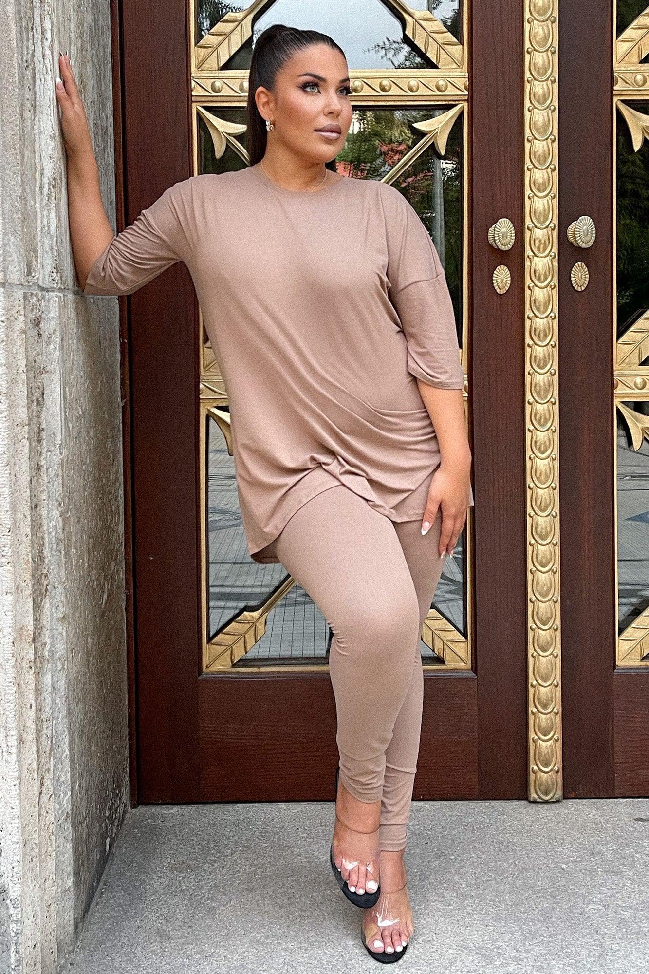 Weekend Vibes Legging Set - Mocha Product Image