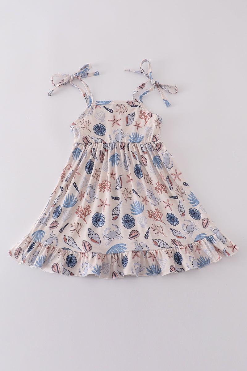 Bow applique print mom&me dress Product Image