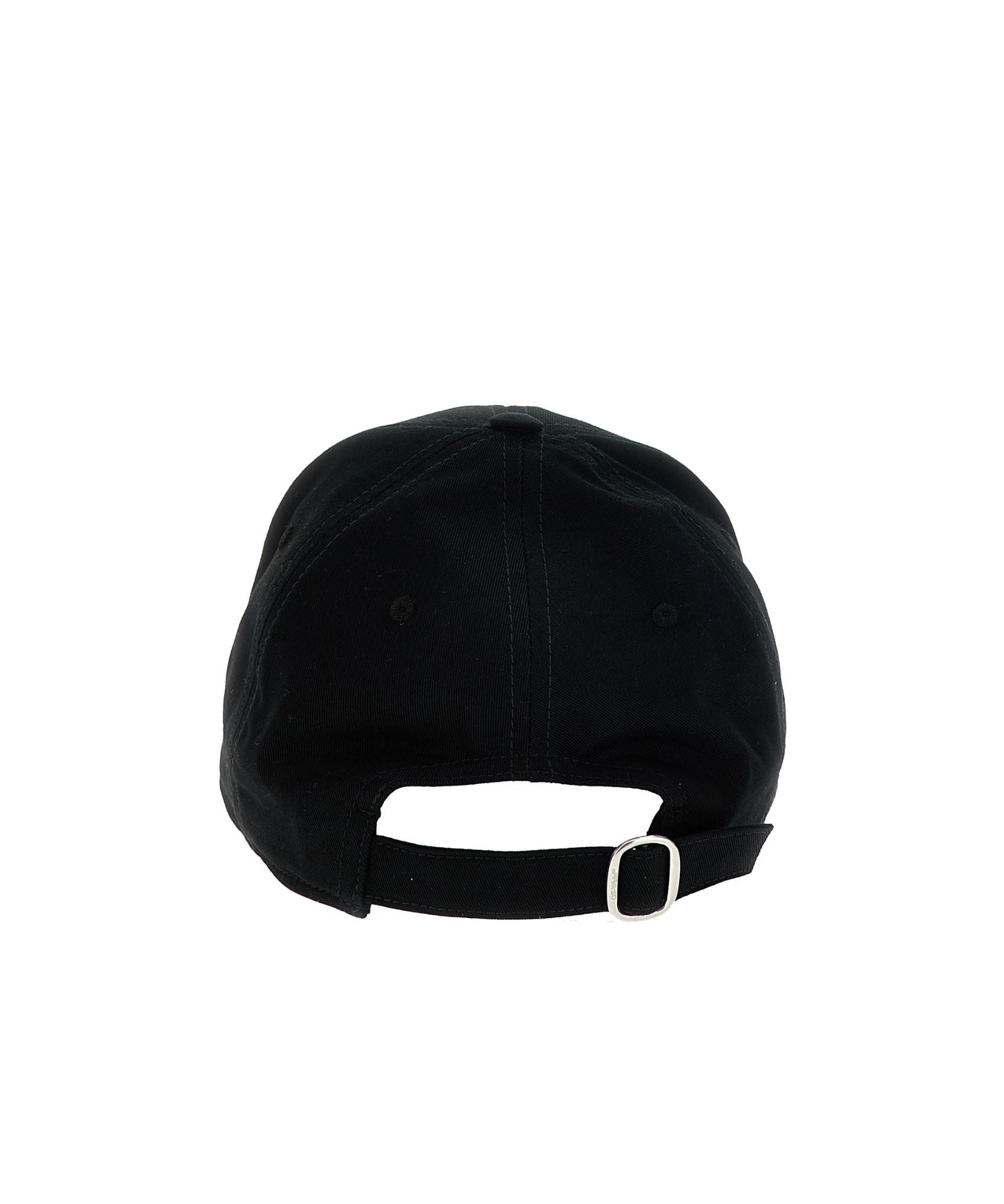 OFF-WHITE Logo-embroidered Baseball Cap With Curved Peak In Black Product Image