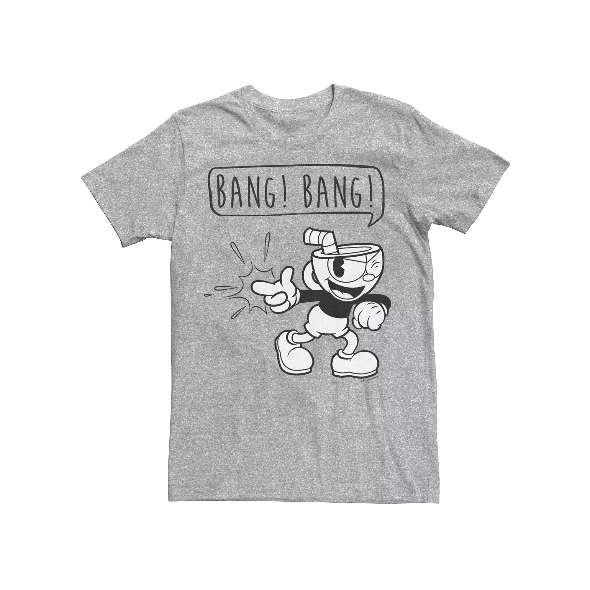 Men's The Cuphead Show Bang Bang Finger Gun Outline Tee,  Product Image