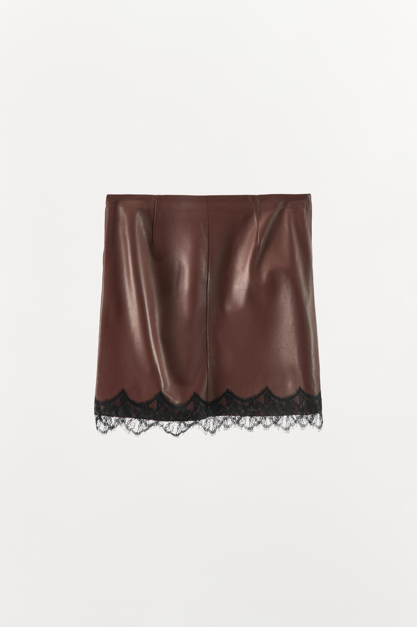 LIMITED EDITION LEATHER LACE SKIRT Product Image