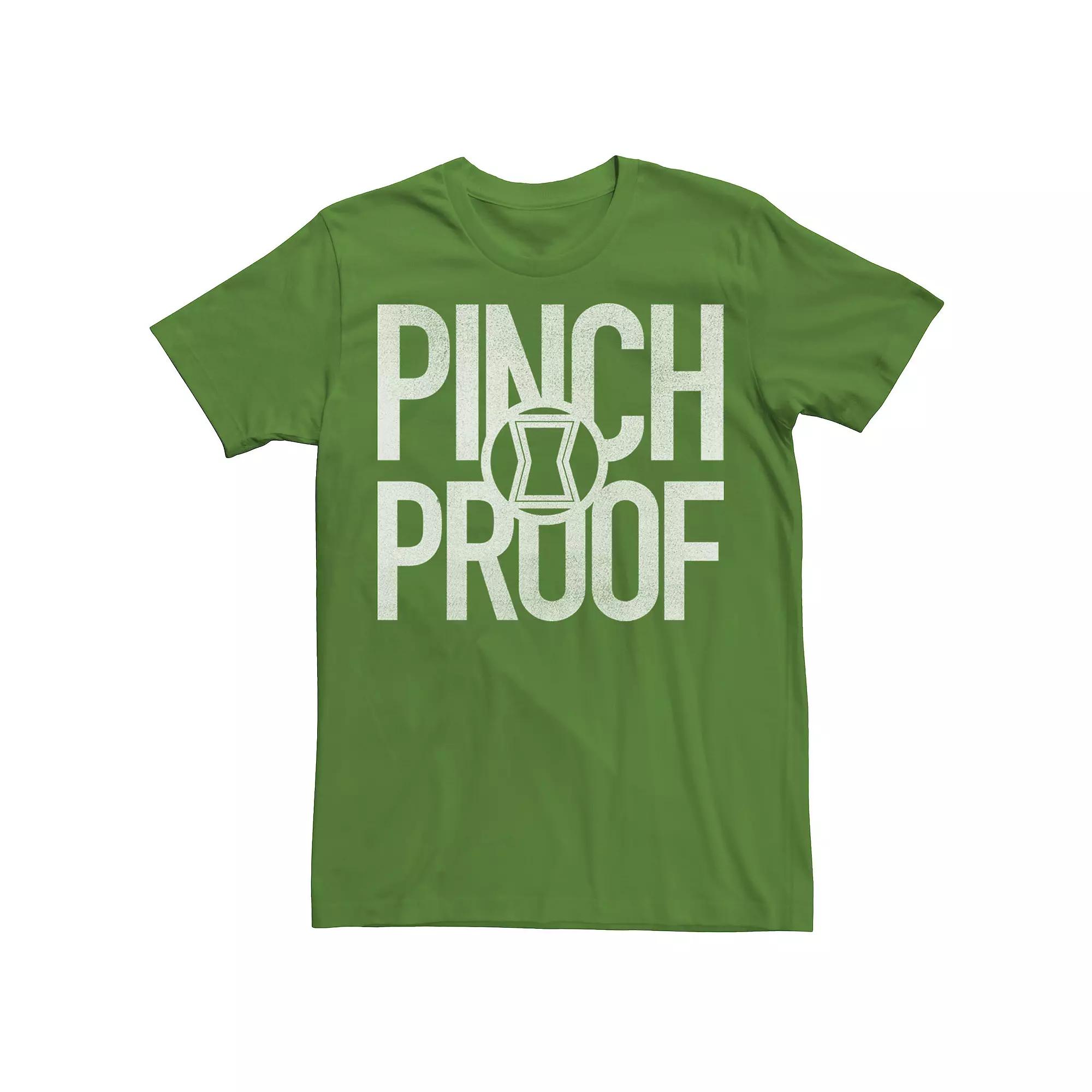 Men's Marvel Black Widow Pinch Proof St. Patrick's Day Text Tee,  Product Image