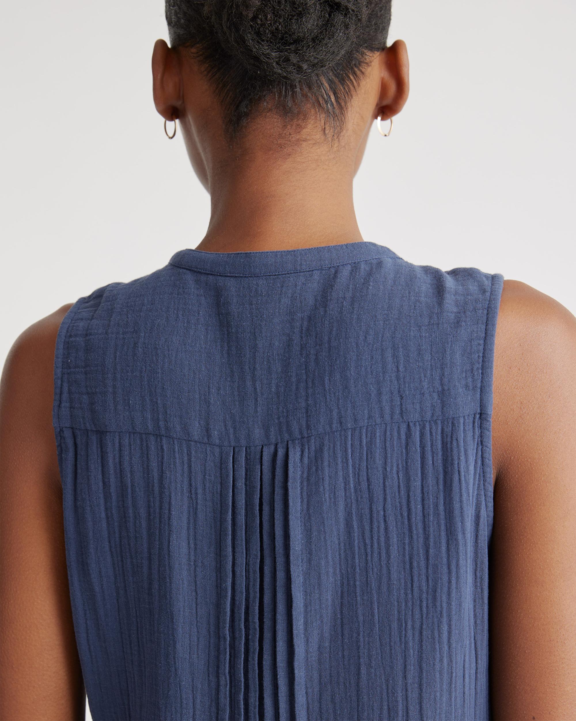 Quince | Women's Gauze Sleeveless Swing Dress Organic Cotton Product Image