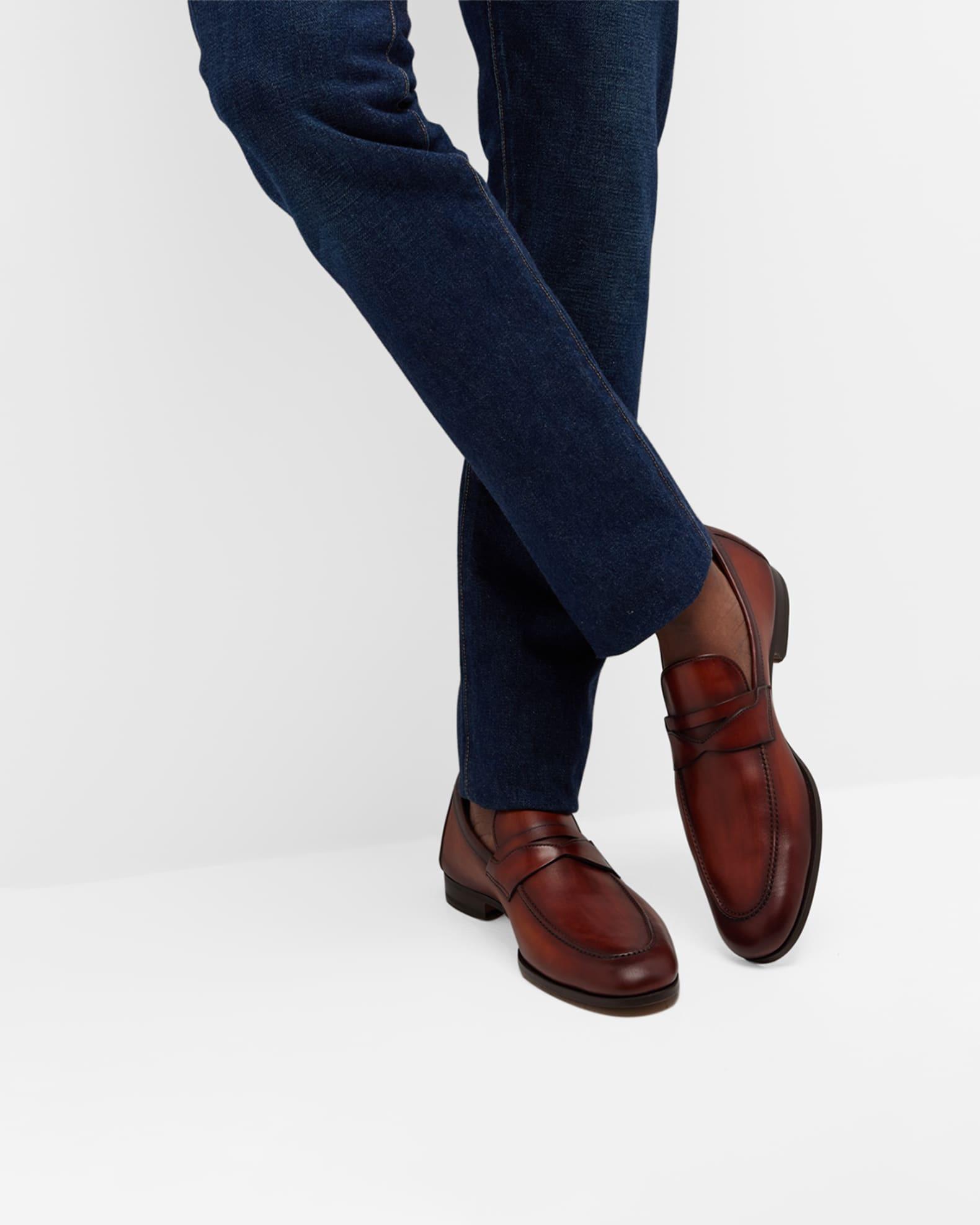 Men's Sasso Leather Penny Loafers Product Image