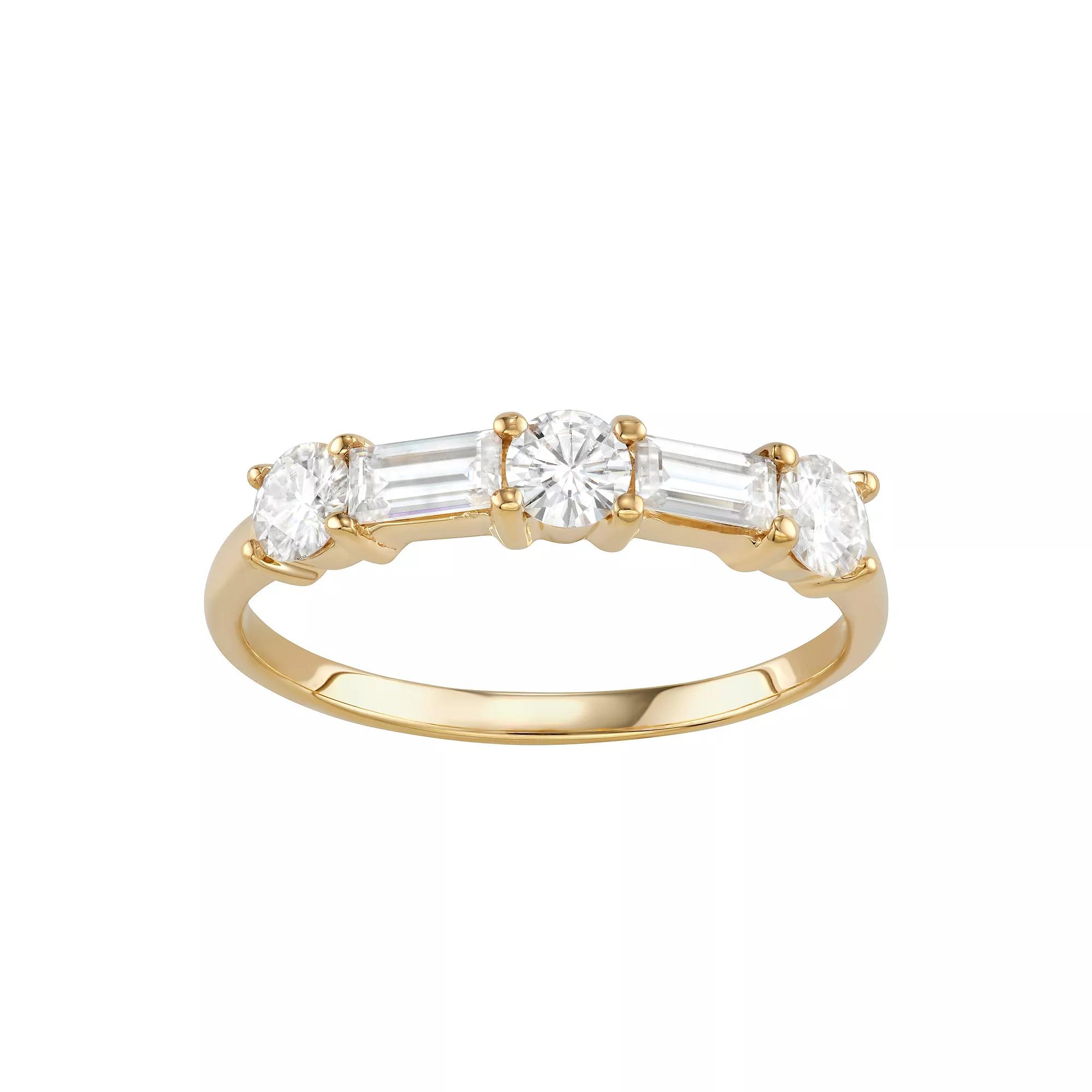 Charles & Colvard 14k Gold 1 1/6 Carat T.W. Lab-Created Moissanite Stackable Ring, Women's, Size: 5, Yellow Product Image