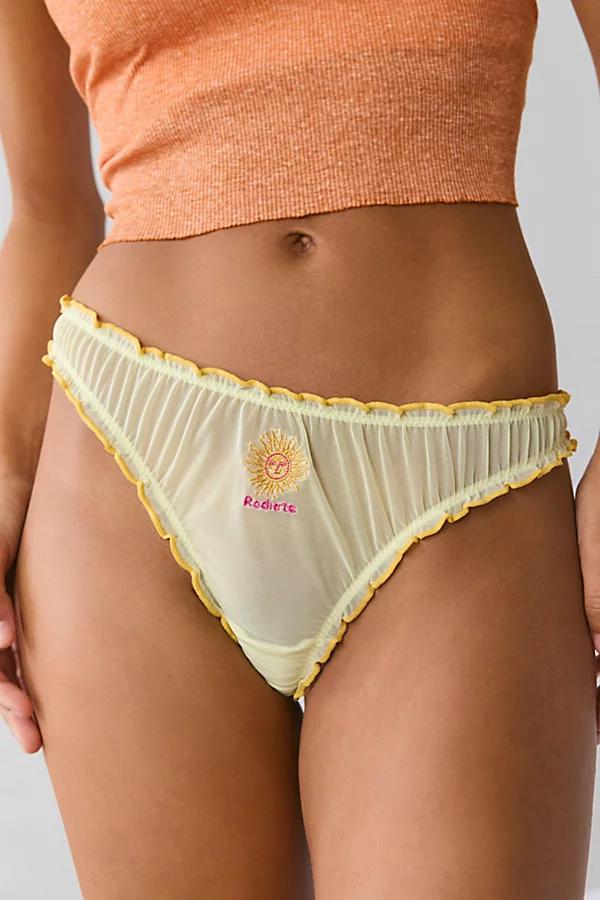 Out From Under Sweet Nothings Embroidered Thong Womens at Urban Outfitters Product Image