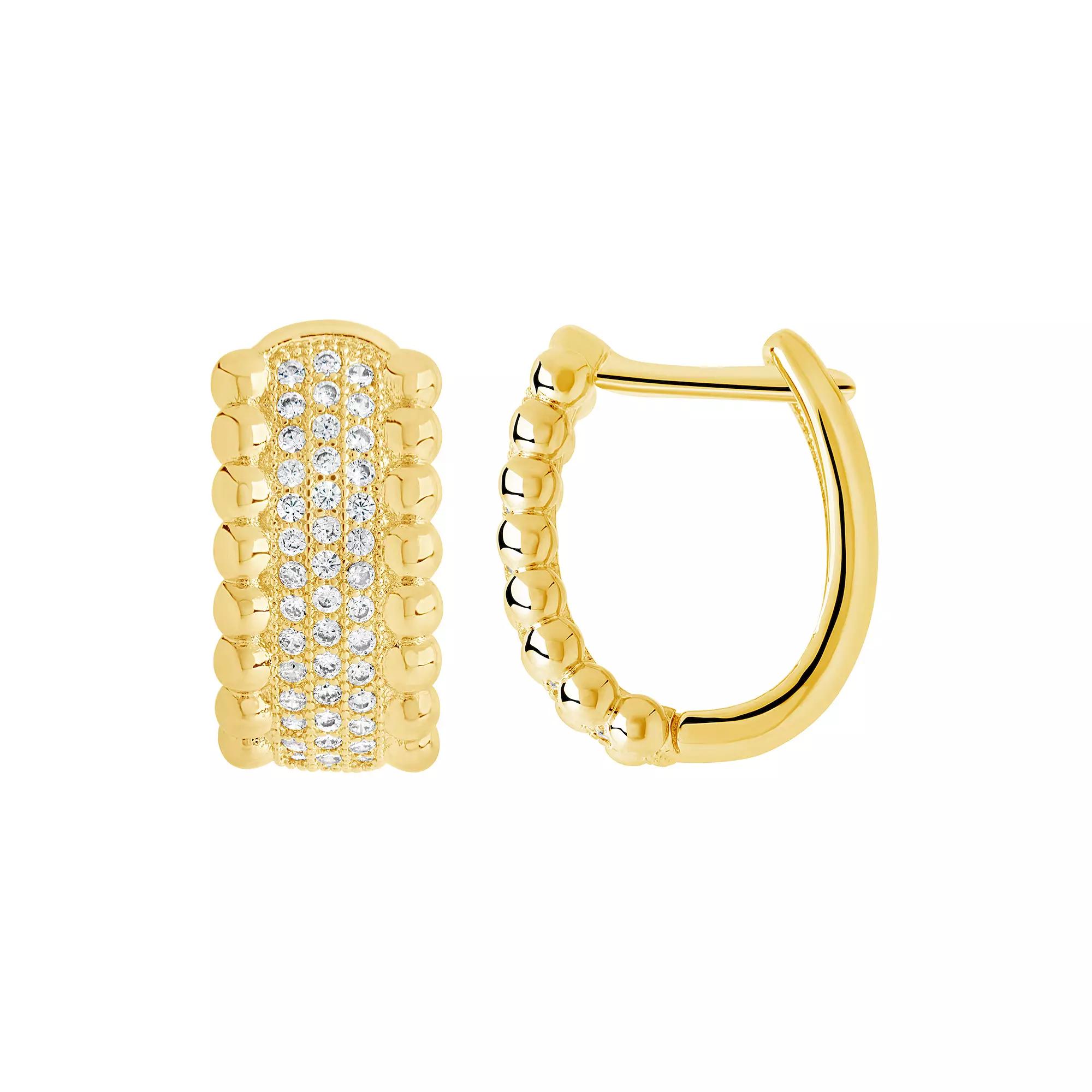 MC Collective Cubic Zirconia Ellerie Micro Hoop Earrings, Women's, Silver Tone Product Image