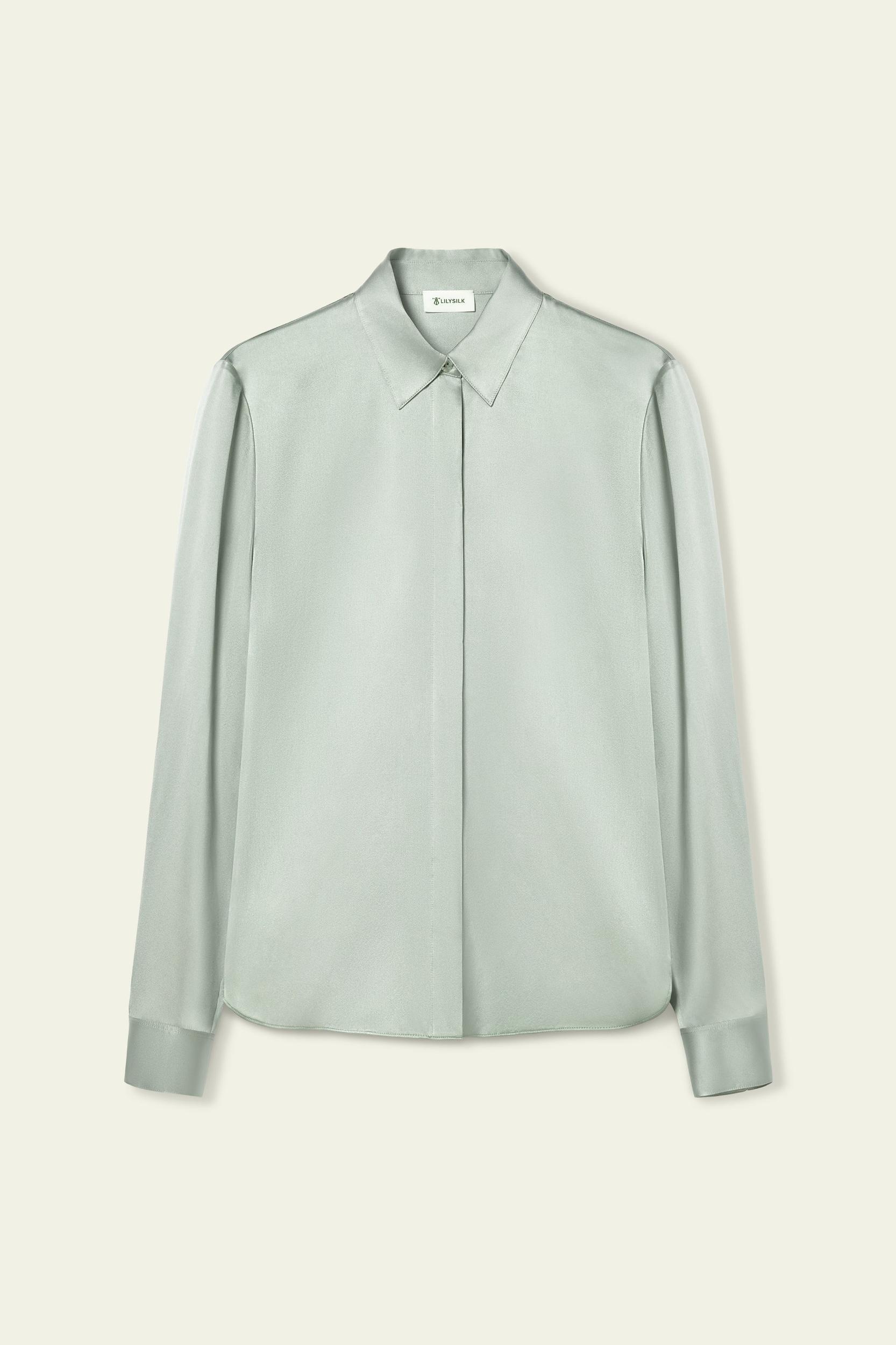 Elegant Silk Slim Fit Shirt Product Image