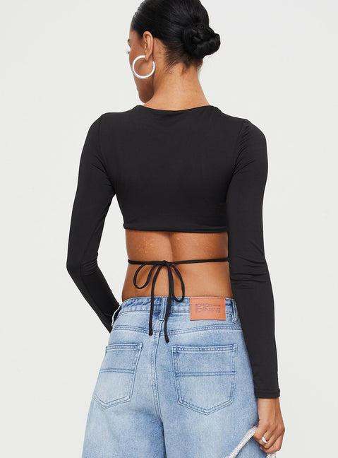 Uzo Long Sleeve Top Black Product Image