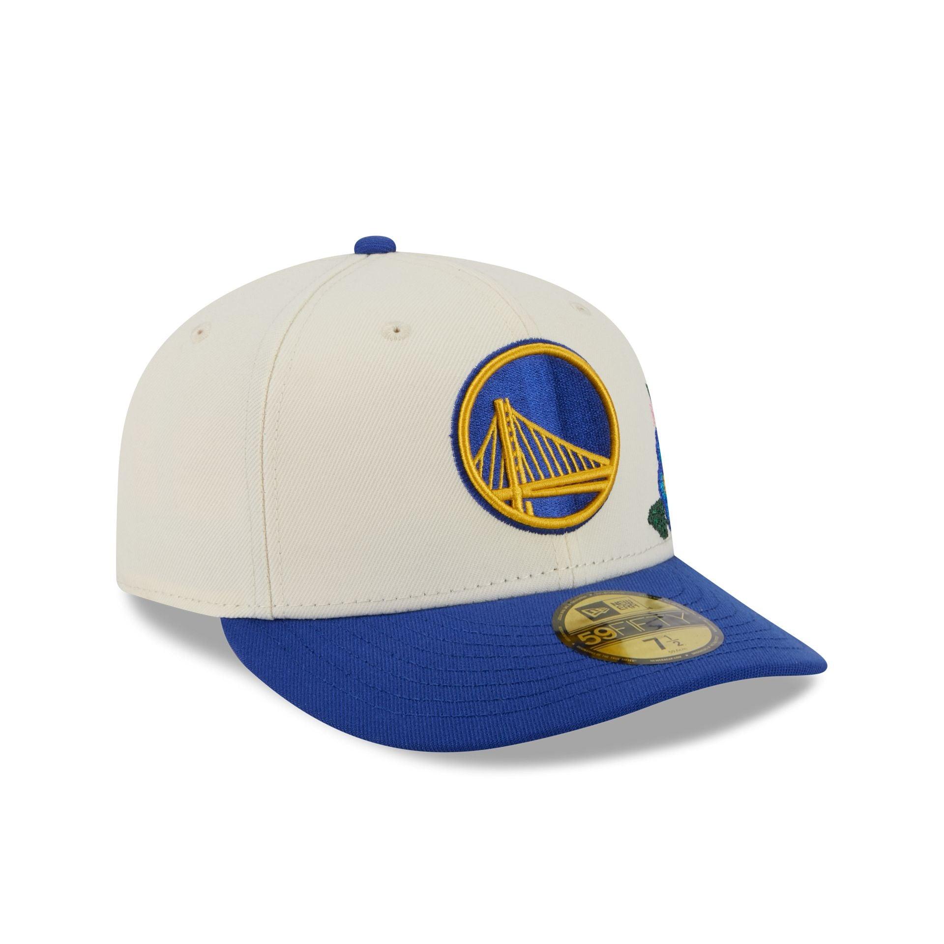 Golden State Warriors Tonal Florals White 59FIFTY Fitted Hat Male Product Image
