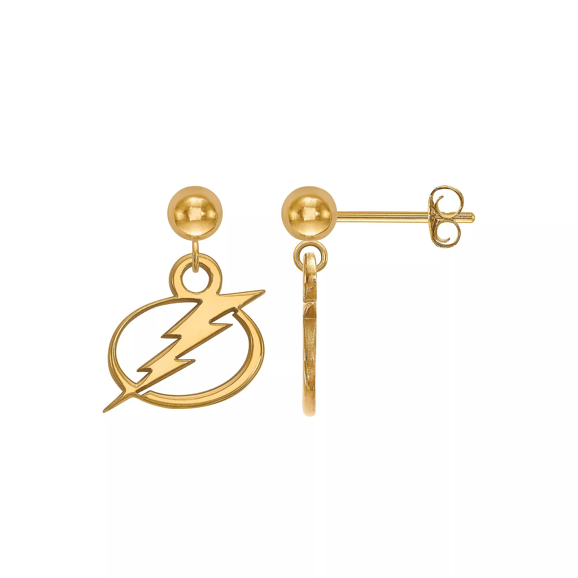 LogoArt Sterling Silver Tampa Bay Lightning Dangle Stud Earrings, Women's Product Image