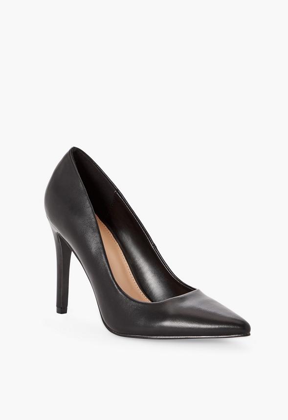 JustFab Margaux Platform Loafer Pump Womens Black/ White Size 8.5 Product Image