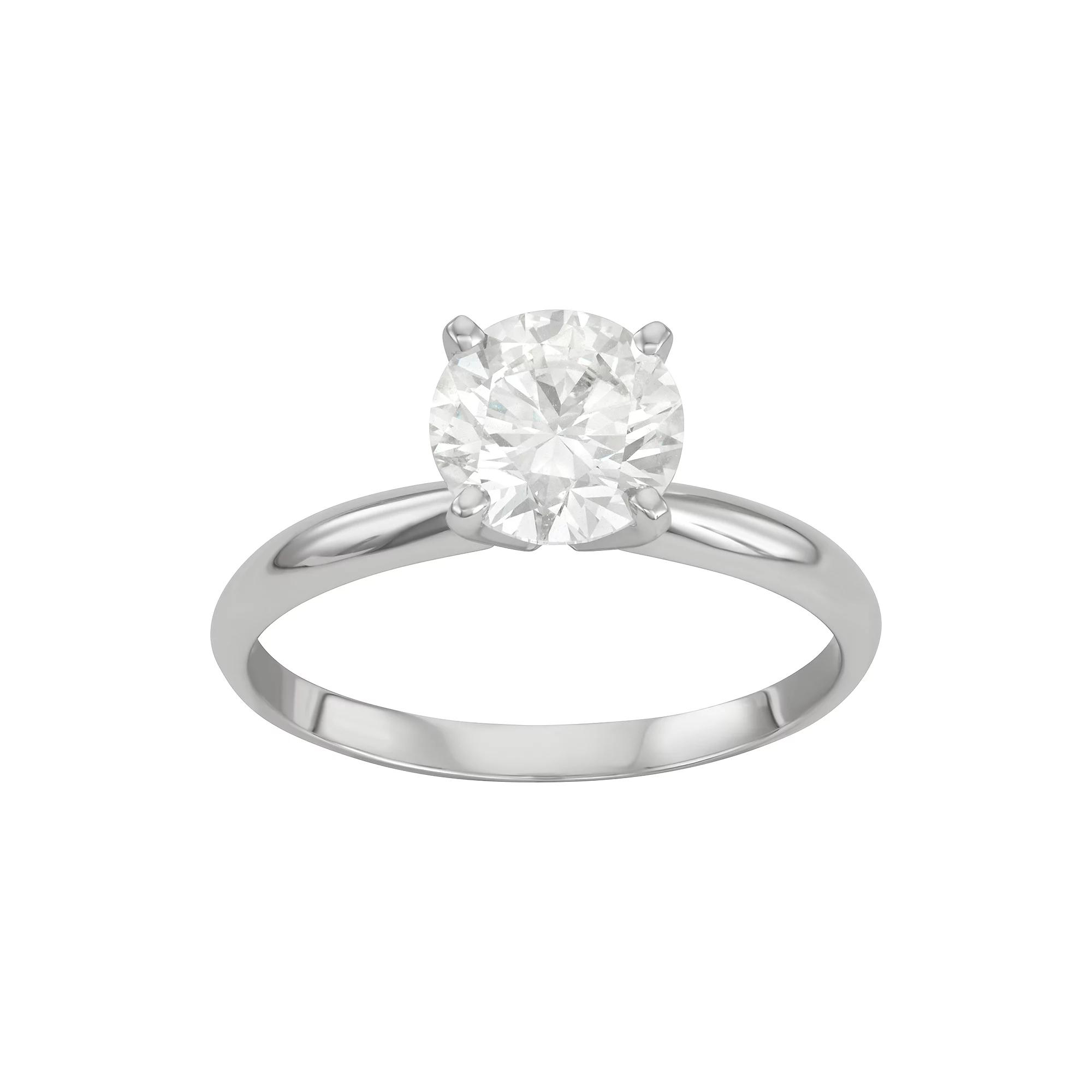 Evolv 14k Gold 1 1/2 Carat T.W. IGI Certified Lab-Grown Diamond Solitaire Engagement Ring, Women's, Size: 7 Product Image