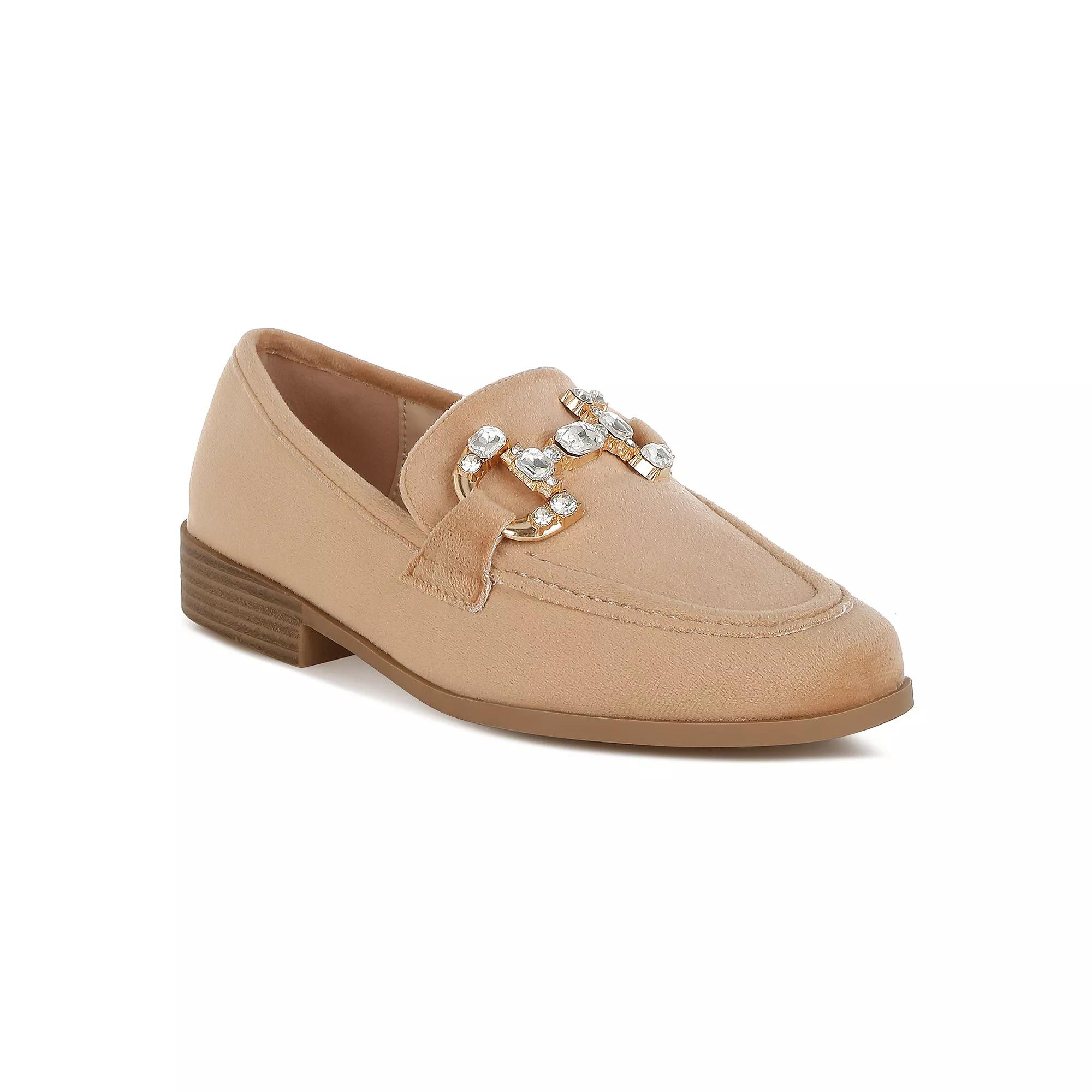 Rag & Co Maestro Women's Chain Detail Loafers, Size: 10, Beige Product Image