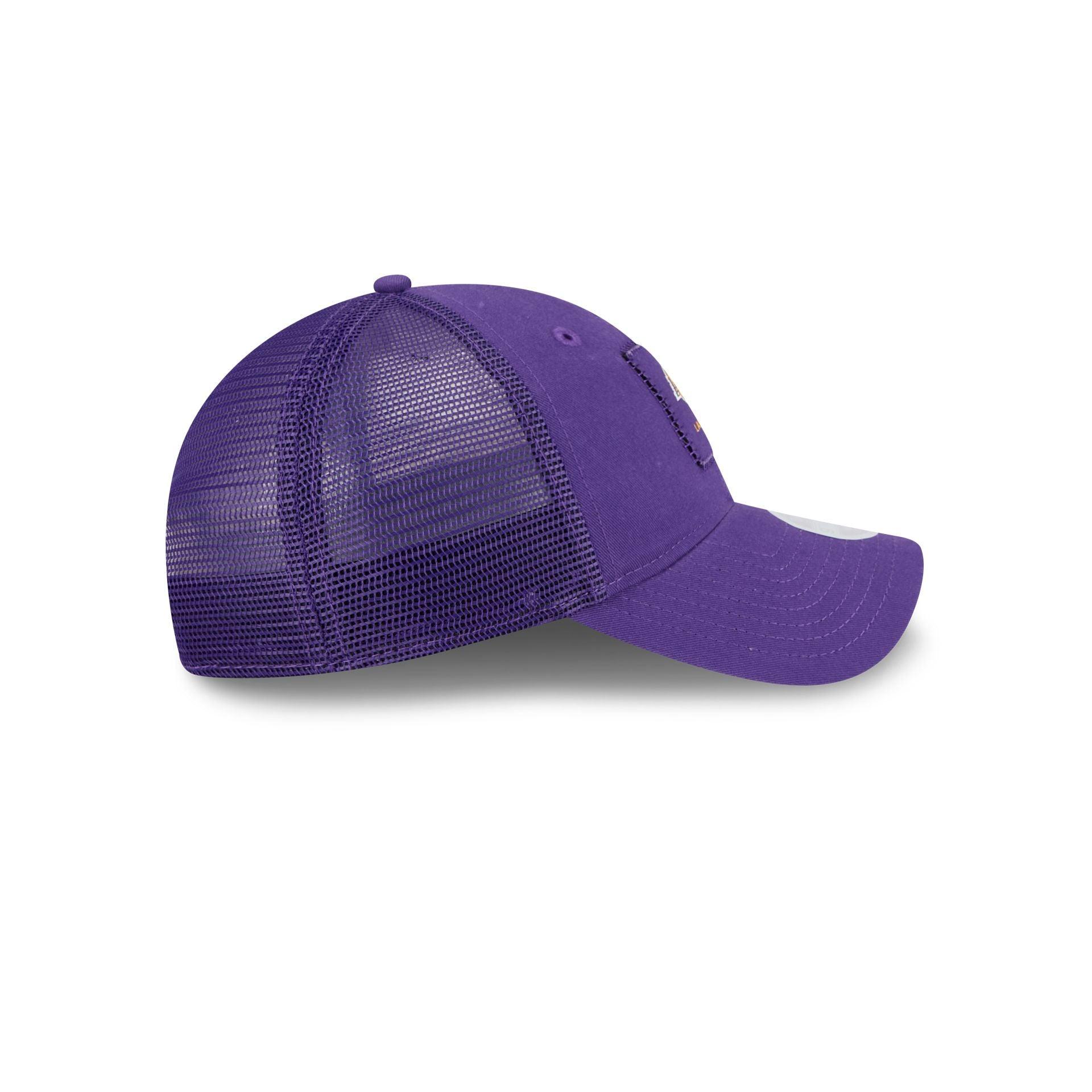 Los Angeles Lakers Women's Square Stitch 9TWENTY Trucker Hat Female Product Image