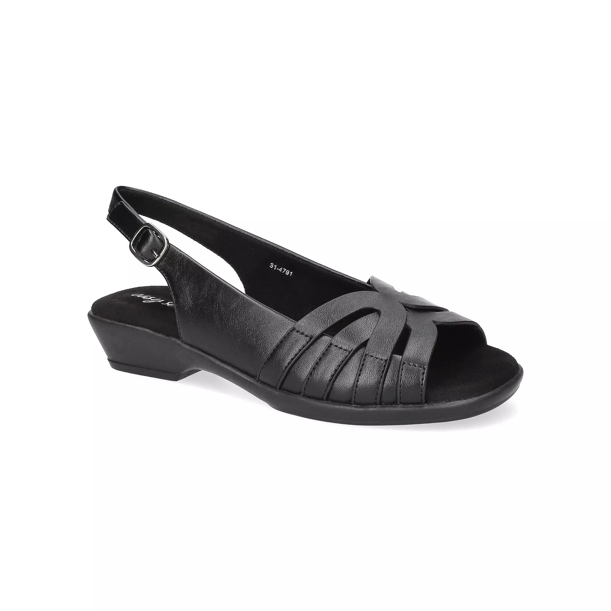 Easy Street Jovita Women's Comfort Slingback Sandals, Size: 6.5 XW, Black Product Image