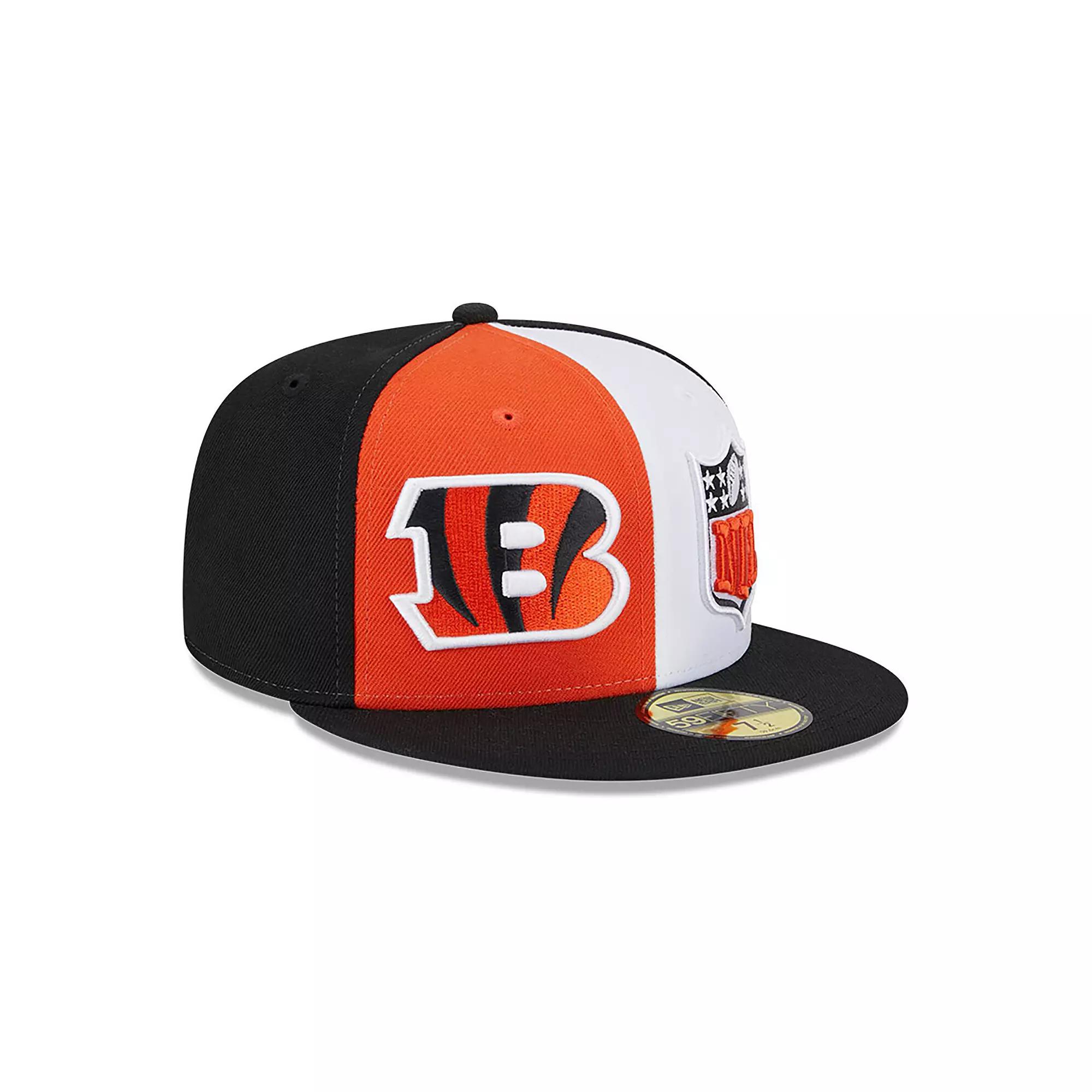 Men's New Era  Orange/Black Cincinnati Bengals 2023 Sideline 59FIFTY Fitted Hat, Size: 8 Product Image