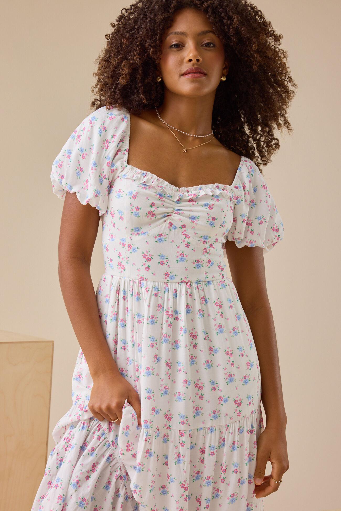 Jessy Puff Sleeve Maxi Dress Product Image