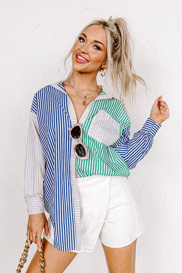 London Landmarks Color Block Button Up Product Image