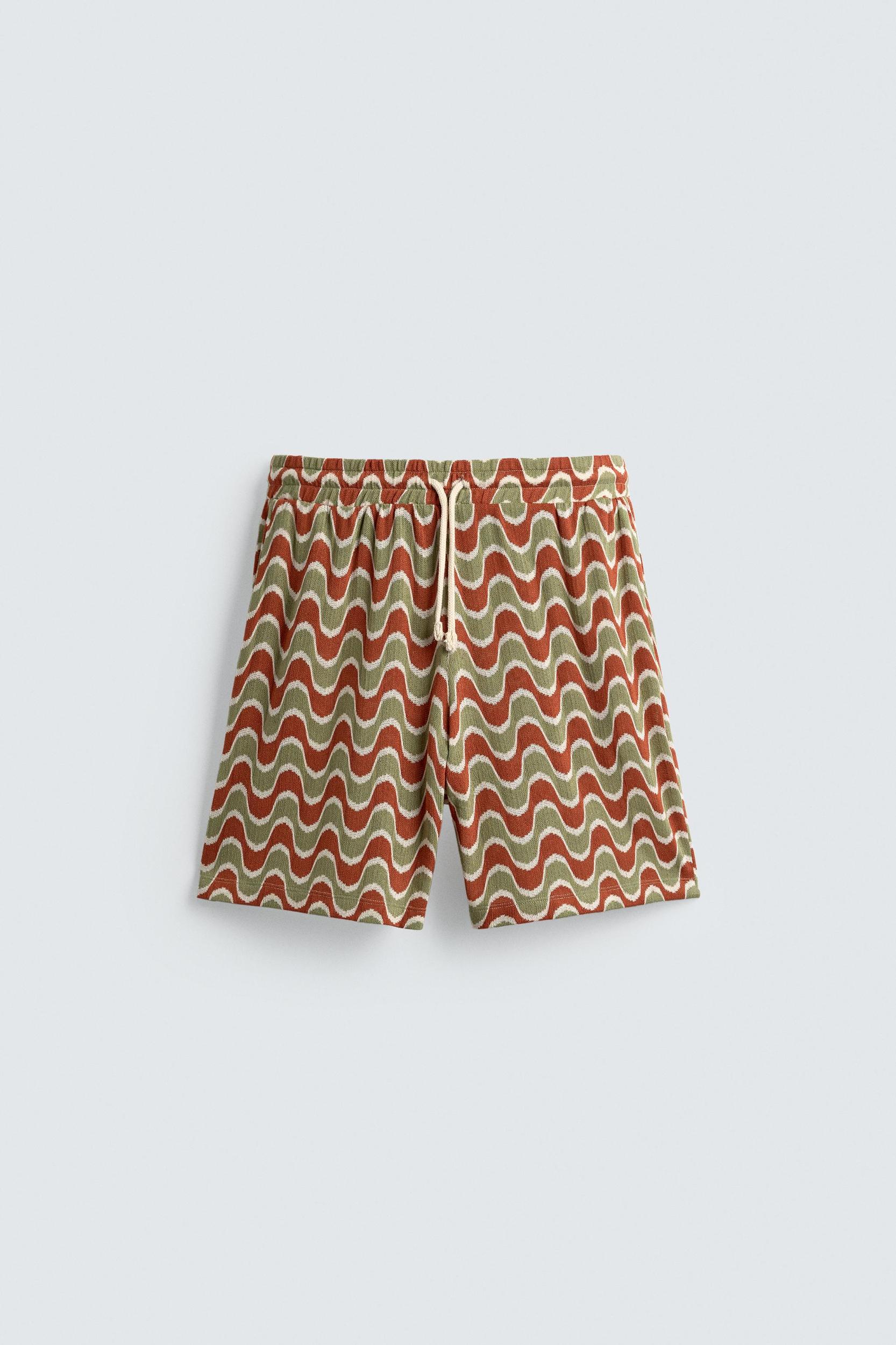 GEOMETRIC JACQUARD SHORTS Product Image