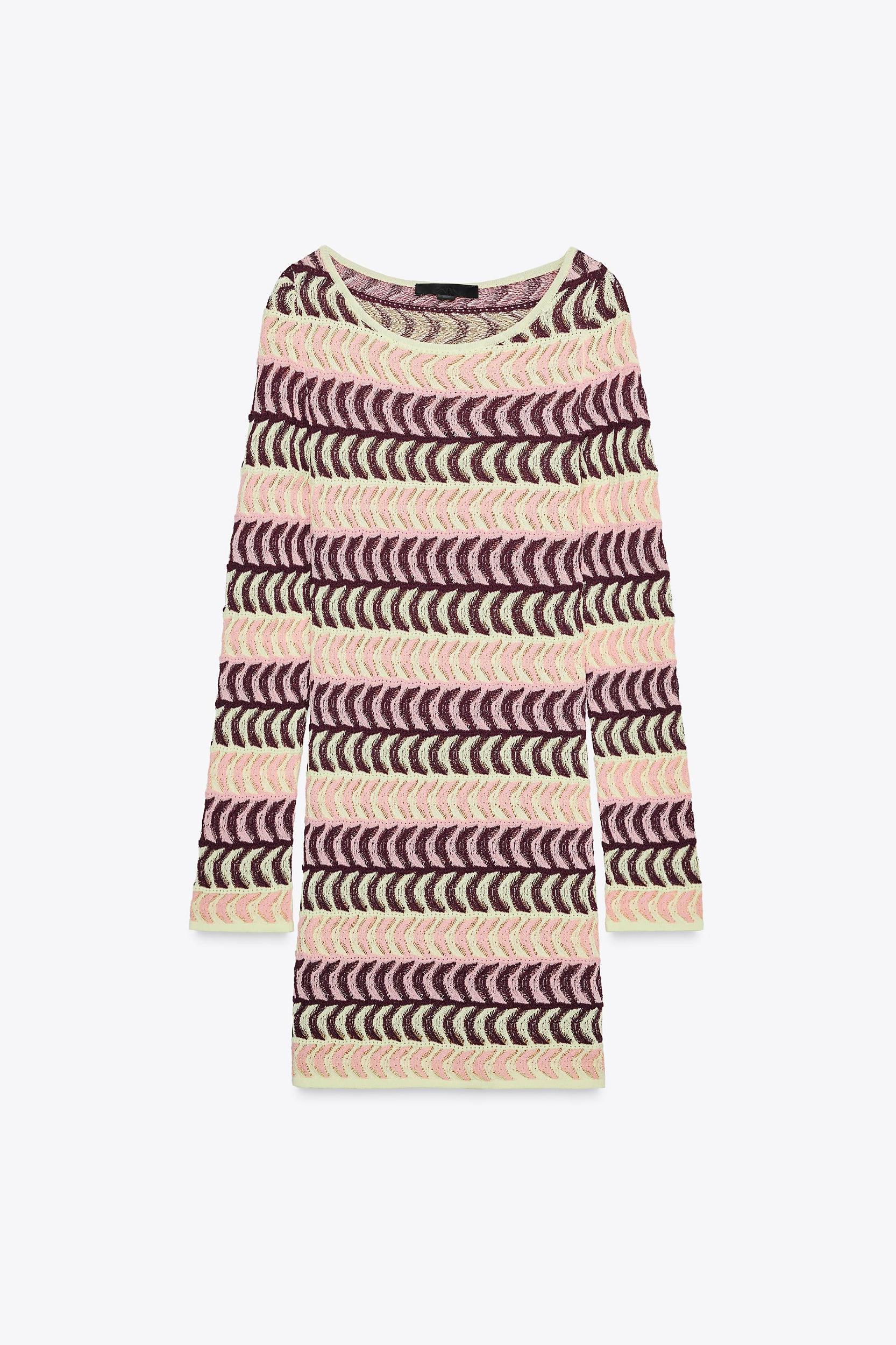 TEXTURED KNIT MINI DRESS Product Image