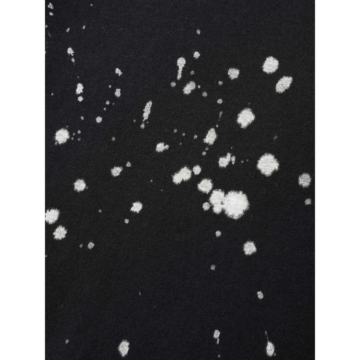 Plus Size Cotton Tie-Dye Stretchy V-Neck T-Shirt Black Women Leisure Non V-neck Casual T-shirts BloomChic 10/M Product Image