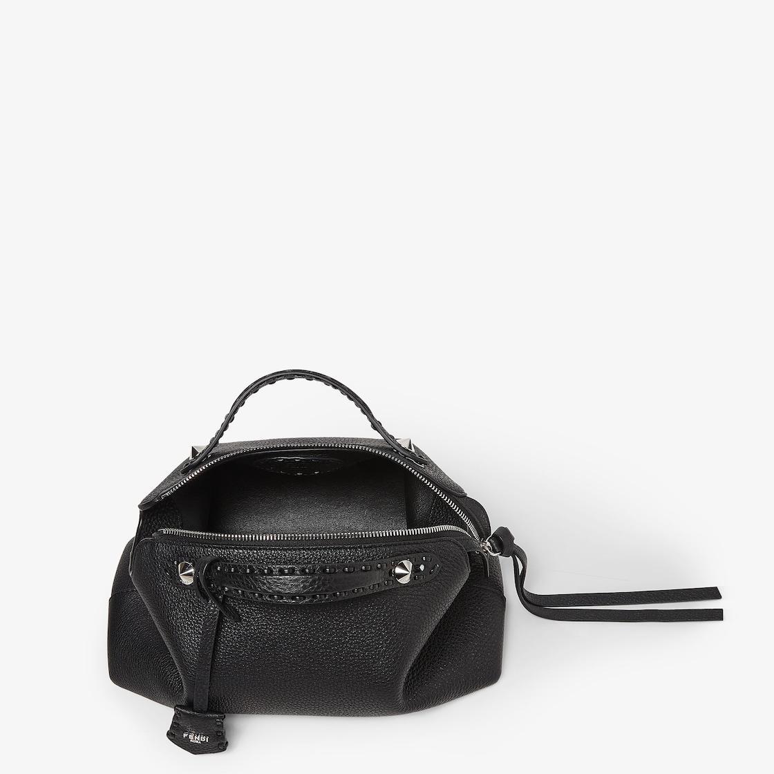 By The Way Selleria MediumBlack Selleria bag with 192 hand-sewn topstitches Product Image