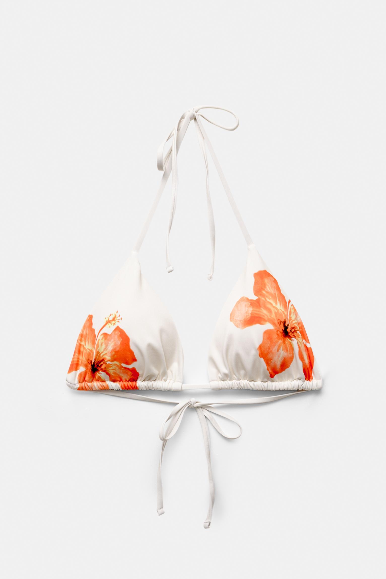 Floral triangle bikini top Product Image