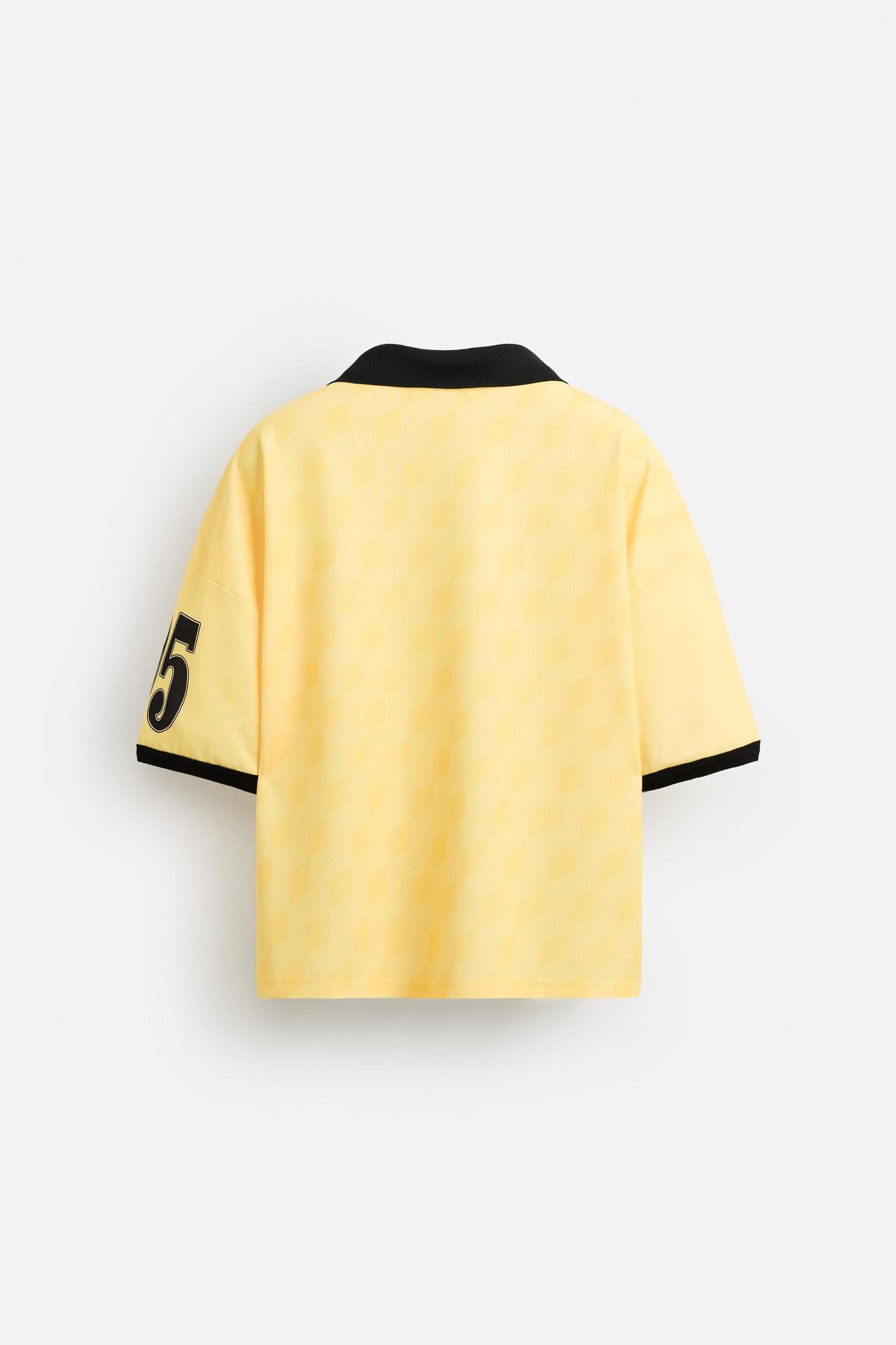 RETRO FOOTBALL PRINTED POLO SHIRT Product Image