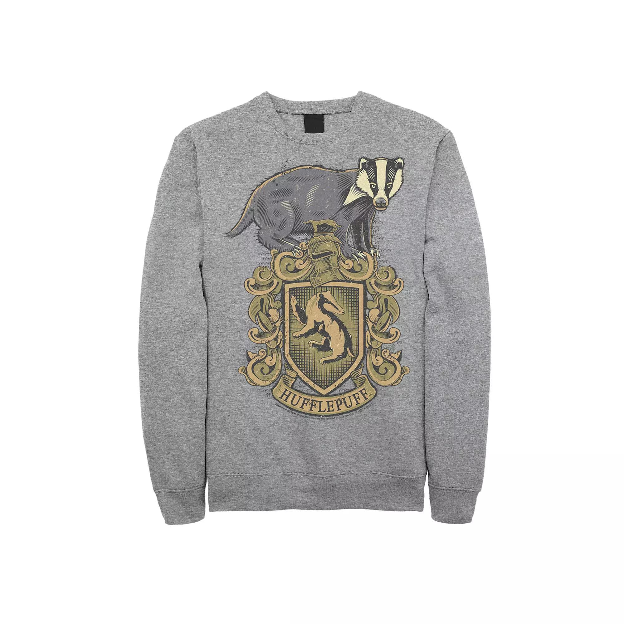 Men's Harry Potter Hufflepuff House Crest Fleece Pullover,  Product Image